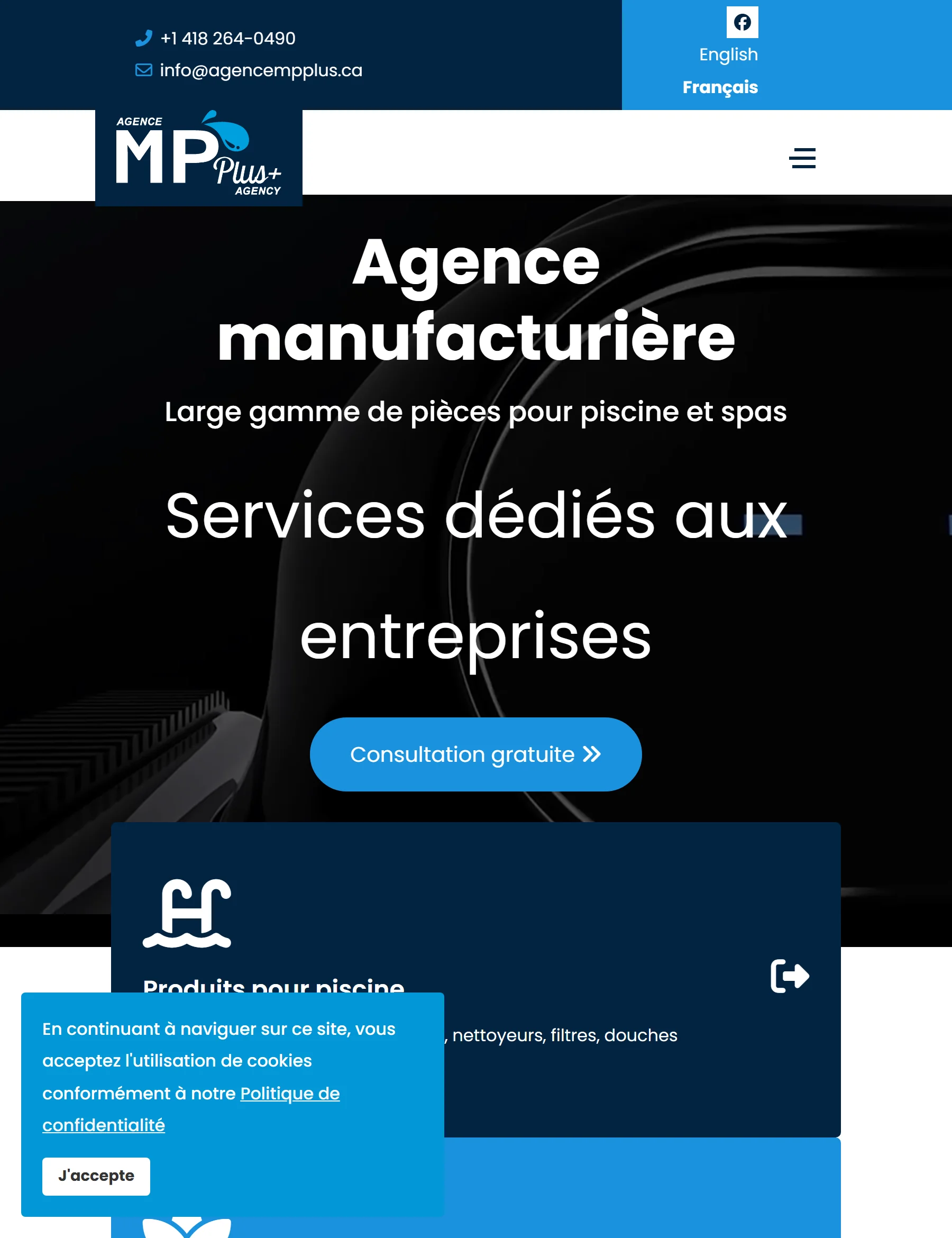 Aperçu du site Agence MP Plus