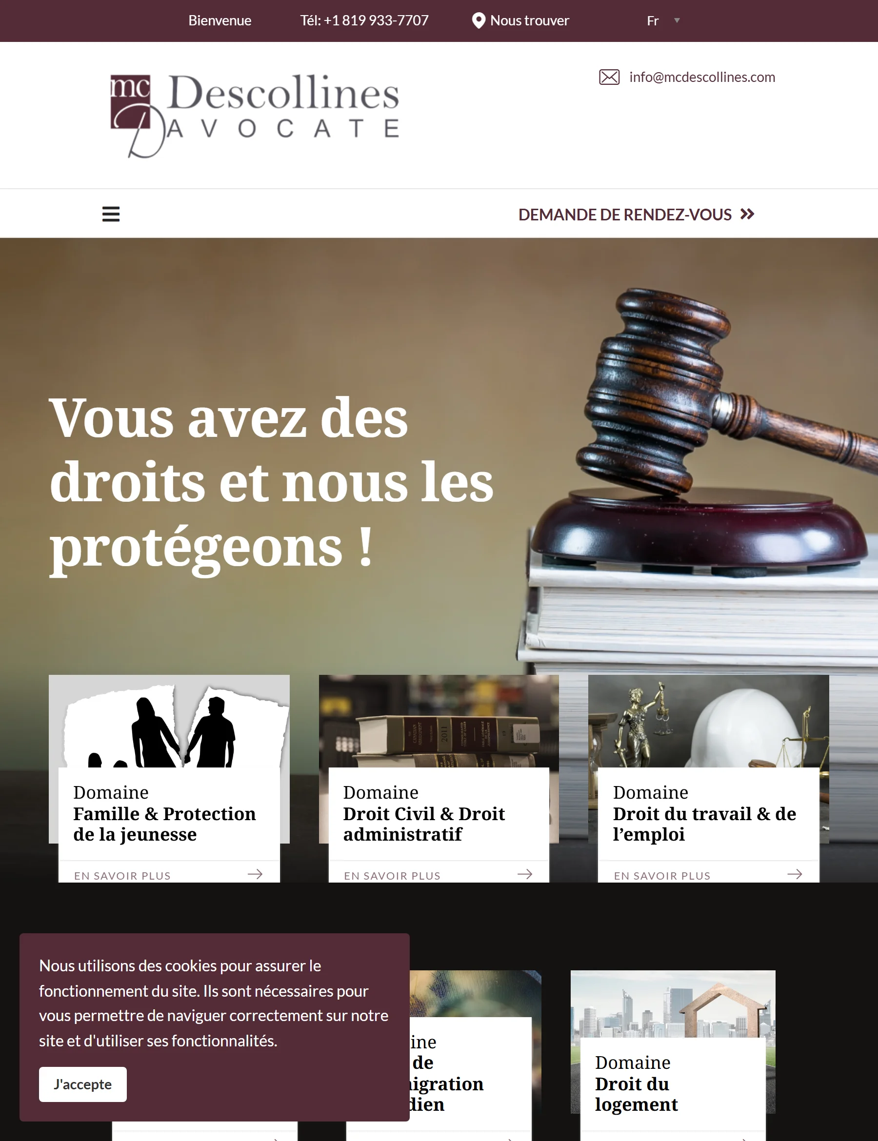 Aperçu du site MC des collines