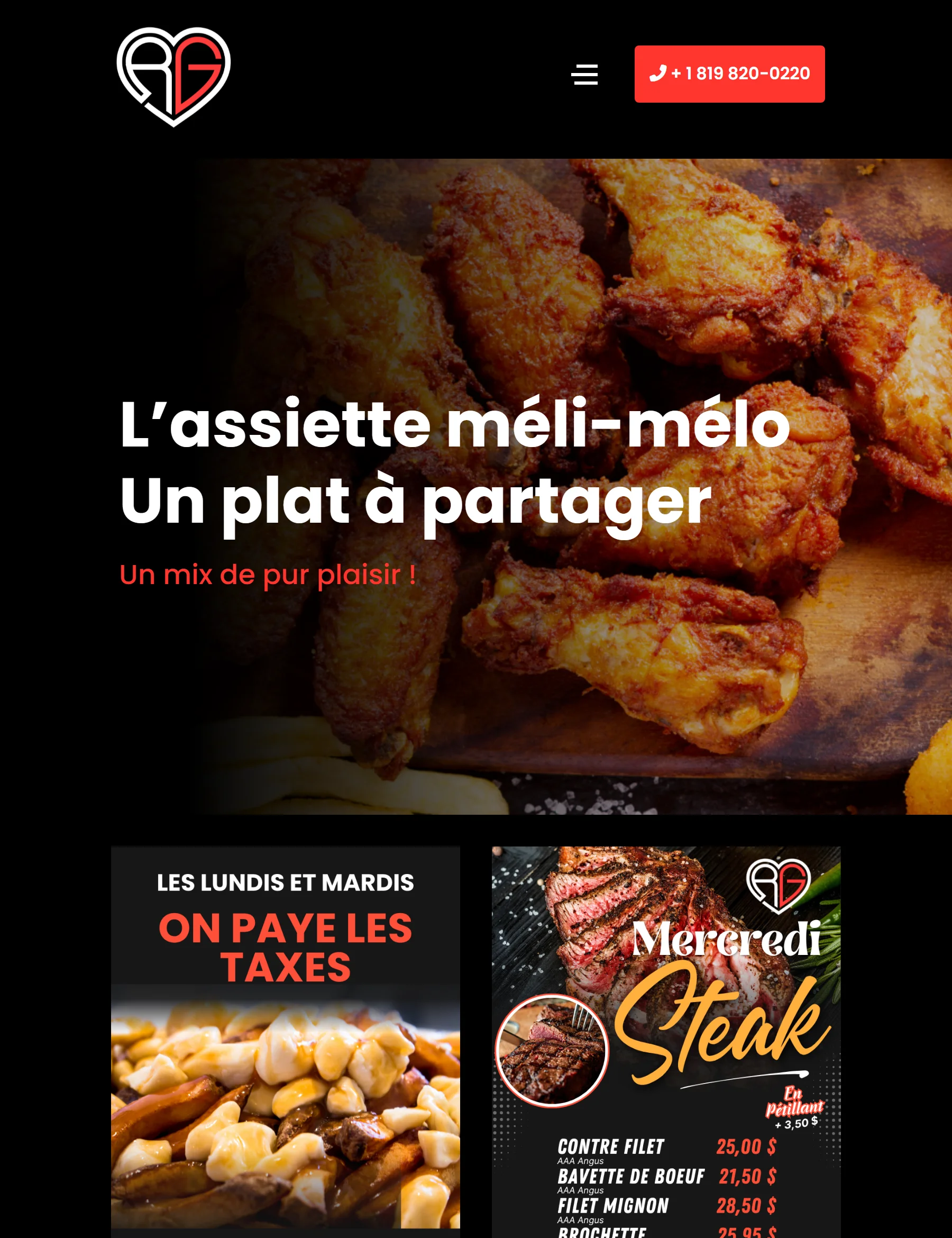 Aperçu du site Relais Gourmand