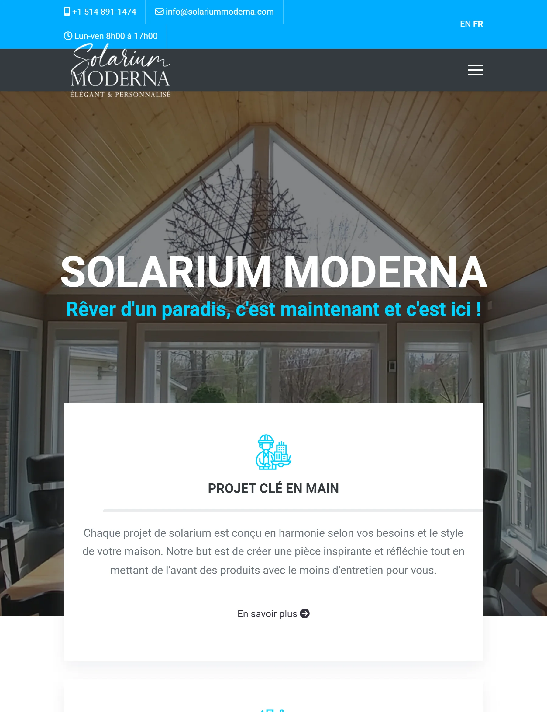 Aperçu du site Solarium Moderna