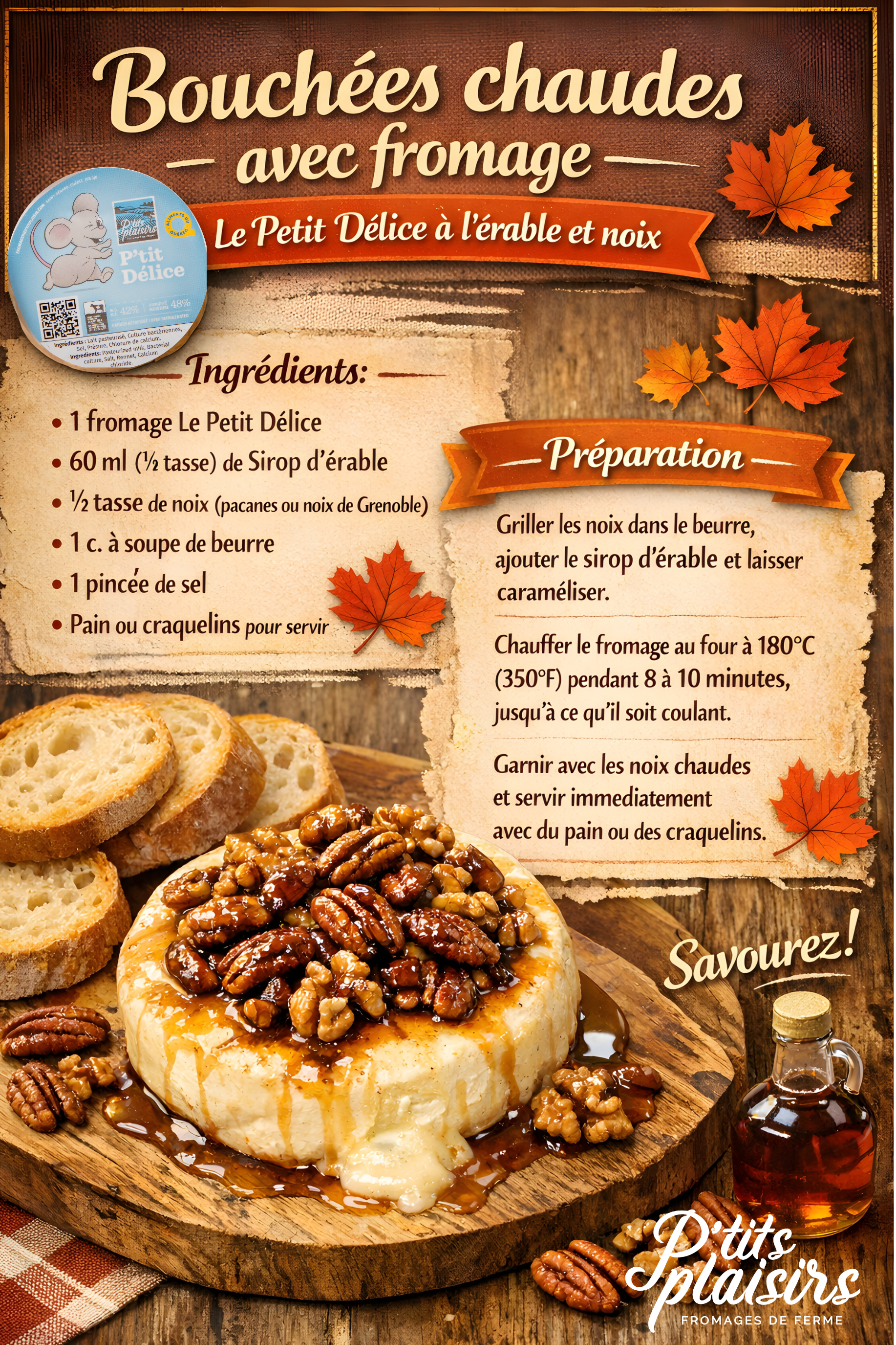 Aperçu : P'tits plaisirs — Recette Le Petit Délice à l'érable